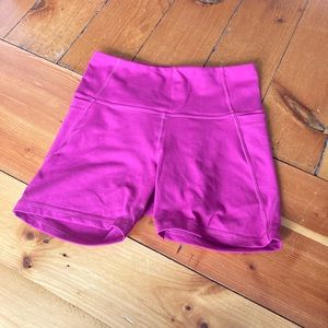 Pink biker shorts